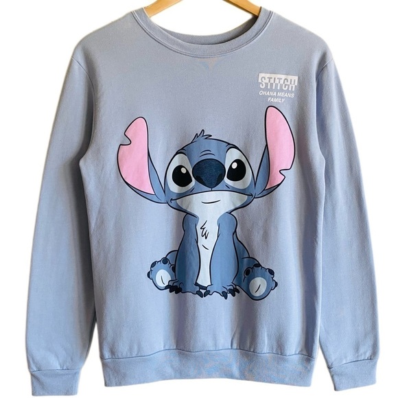 DISNEY LOLA & STITCH Crewneck Supersoft Graphic Pullover Sweatshirt Size XS - Picture 2 of 5